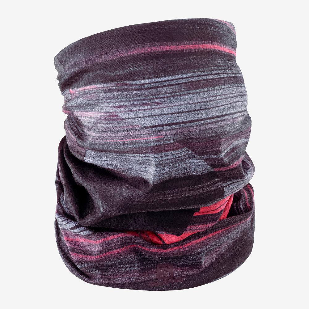 Salomon Singapore Mens Headwear - NECK&HEAD LIGHT GAITER Black | 79423-AKIS